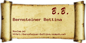 Bernsteiner Bettina névjegykártya